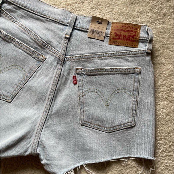 Levi's Women's Faded Blue Jean Shorts - Picture 6 of 11